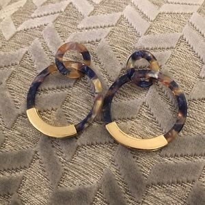 Gorgeous Resin Colorful Hoops with Gold